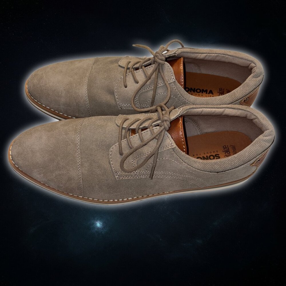 Sonoma Goods For Life + Vitalize Gray Men's Man Made Oxford 2018 Shoes Size 13M